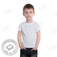 Футболка детская сэндвич, хлопок и ПЭ, 160 г м.кв. 30, рост 116