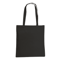 Шоппер 350х400 мм, ручка 640х25 мм. Саржа черная 240 гр
