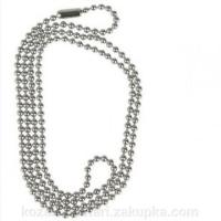 Цепочка шариковая серебро с замком 60 см