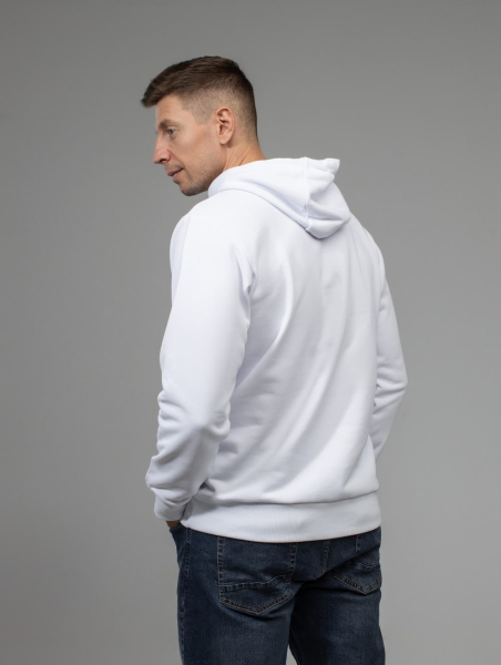 Толстовка Evolution с капюшоном для сублимации Белая 3