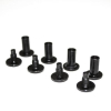 Болты металлические высота ножки 10 мм черные 100 шт.
