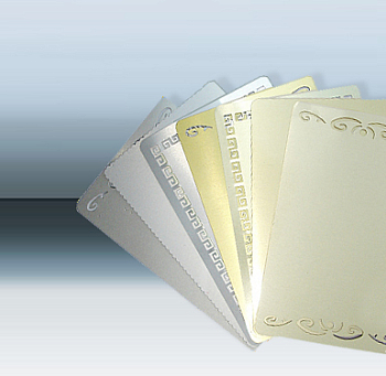 Метал. заготовка (серебро) JSMP для визитной карточки 54*86 (100 листов)