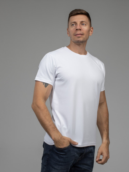 Футболка мужская для сублимации имитация хлопка Evolution Футболка мужская для сублимации имитация хлопка Evolution