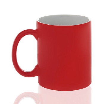 Кружка керамика хамелеон красная матовая стандарт 330мл