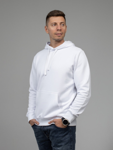 Толстовка Evolution с капюшоном для сублимации Белая 2