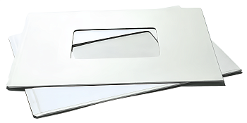 Твердые обложки Металбинд кожа А4 217x300мм альбомные (10 пар), белые с окном