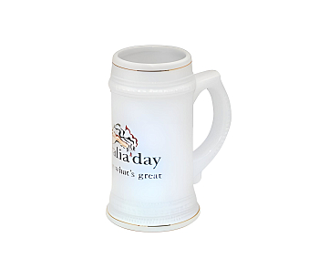 Кружка керамика пивная, белая 620мл