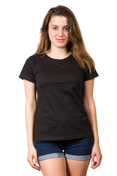 Футболка Повышенное качество женская черная 46 (M)-min Футболка Повышенное качество женская черная 46 (M)-min
