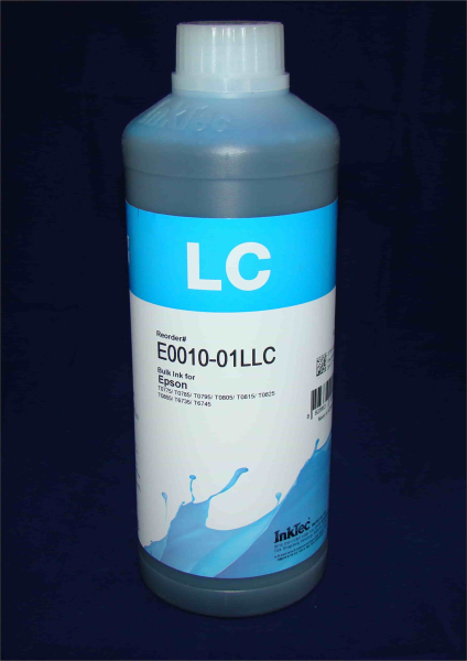Чернила InkTec E0010-01LLC для Epson LightCyan 1л-min
