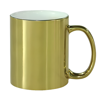 Кружка зеркальная золотая для сублимации 330мл