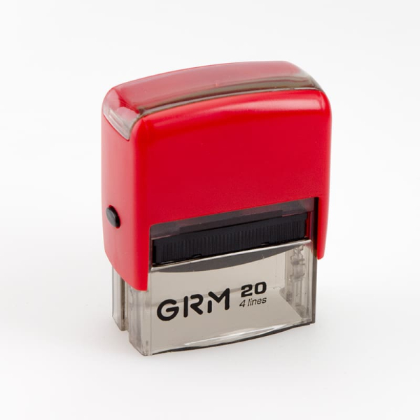 Оснастка автоматическая GRM 20 красная 38х14 мм