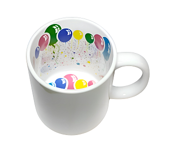 Кружка керамика белая принт внутри "С праздником!" 330мл Кружка керамика белая принт внутри "С праздником!" 330мл