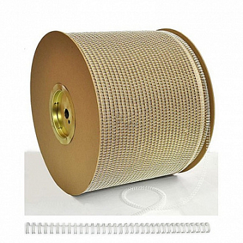 Металлические пружины в бобине D 9,5 мм (3/8) белые (42000 пет) Металлические пружины в бобине D 9,5 мм (3/8) белые (42000 пет)