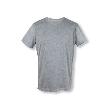 Футболка унисекс ПЭ, 140 г/м.кв., серый меланж 42 (XS)