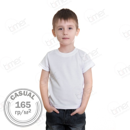 Футболка детская Casual 165 гр м.кв, хлопок и полиэстер имитация хлопка, 24 (92-98)