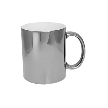 Кружка зеркальная серебряная для сублимации 330мл
