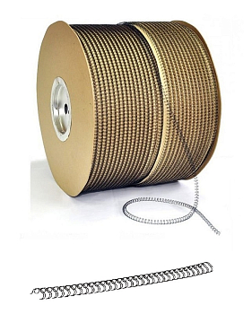 Металлические пружины в бобине D 7,9 мм (5/16) черные (60000 пет) Металлические пружины в бобине D 7,9 мм (5/16) черные (60000 пет)