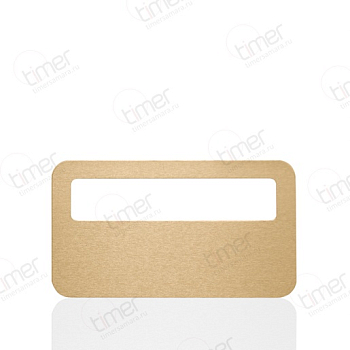 Заготовка бейджа золото (SU33) для сублимации 70х40мм с окошком 60х12мм
