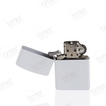 Зажигалка металл белая бензиновая под сублимацию
