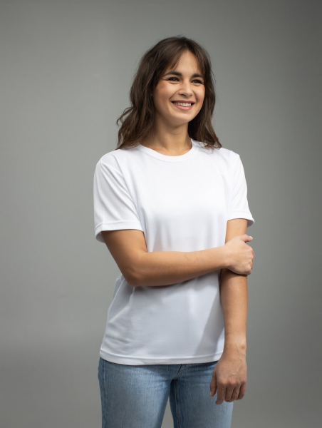 Футболка женская для сублимации имитация хлопка Evolution 3