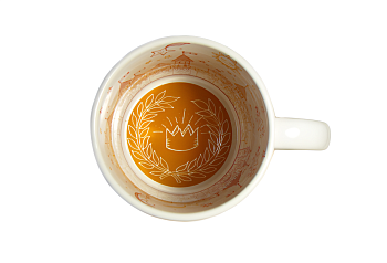 Кружка керамика белая принт внутри "Корона" 330мл Кружка керамика белая принт внутри "Корона" 330мл